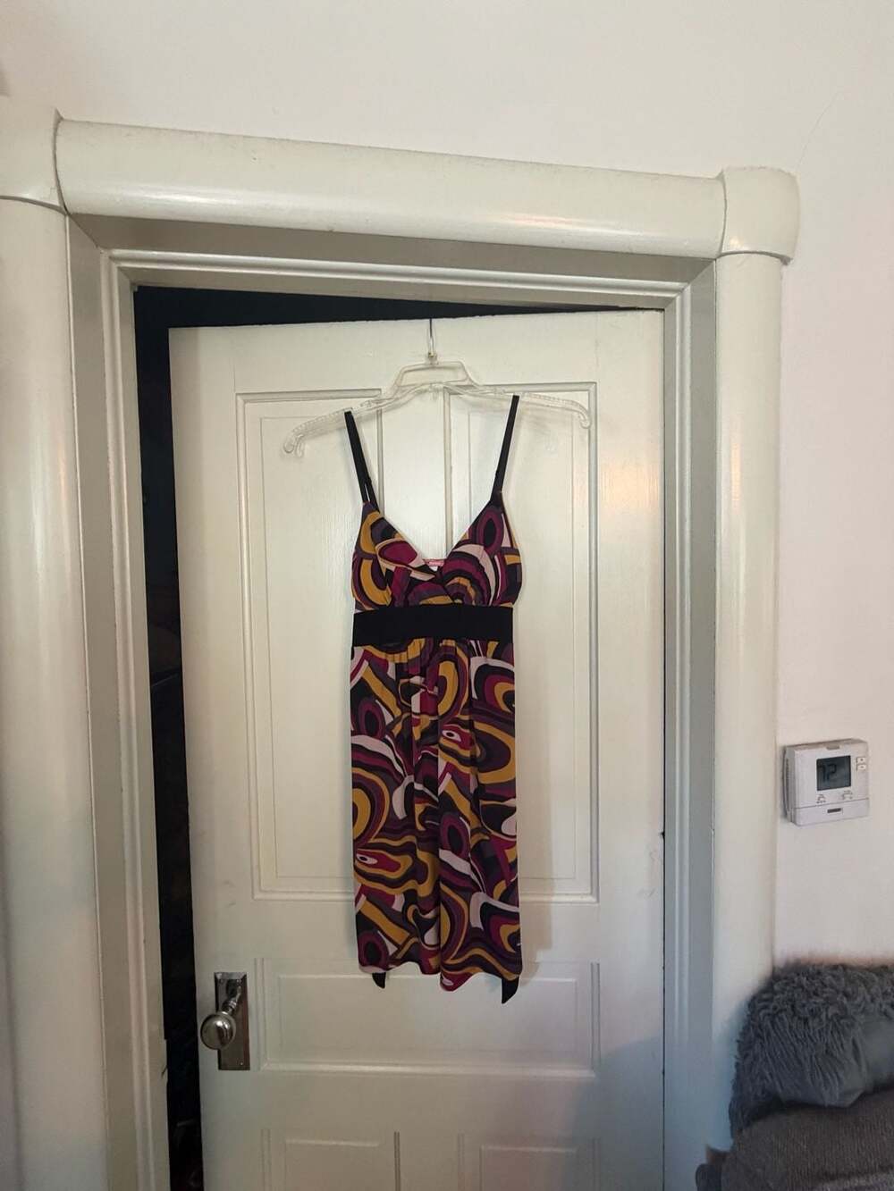 Max Rave Babydoll Dress Multicolored Abstract Y2K